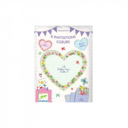 Cartes d'invitation Coeurs