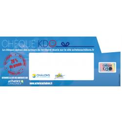 Chèque KDO DEMATERIALISE 20% PROMO 100% CHALONS