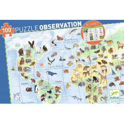 Puzzle observation Les animaux du monde 100 pièces