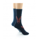 Chaussettes reversibles DAGOBERT Cerf bleu marine /bleu